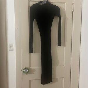 All Saints Elegant Black Long Sleeve Dress